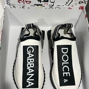 Dolce & Gabbana White and Black Sneakers